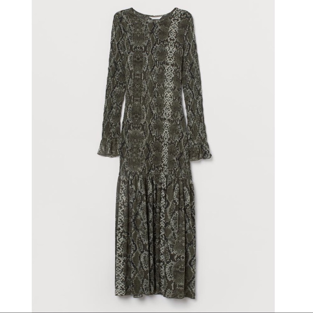 NWOT Smocked Snakeskin Dress